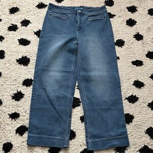 J. McLaughlin size 8 Blue wide Straight Leg Jeans